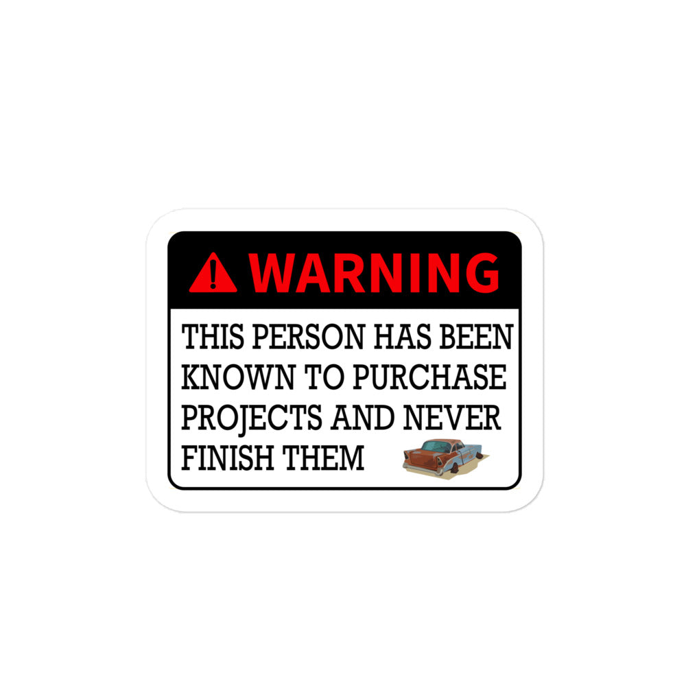 Warning Sticker