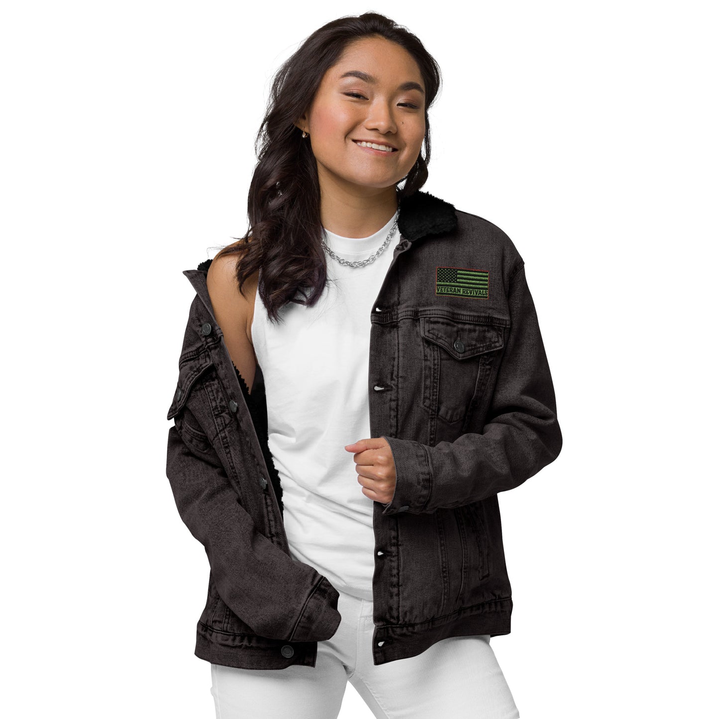 VR Women's Denim Sherpa Jacket